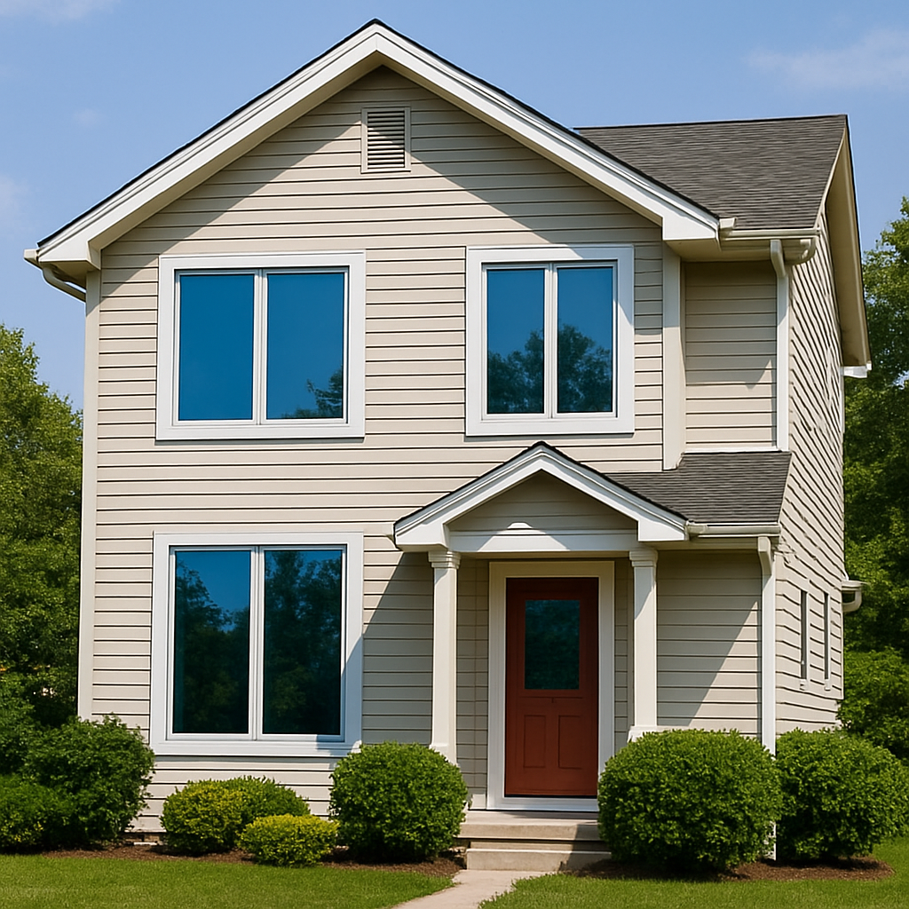 House with energy-efficient window film