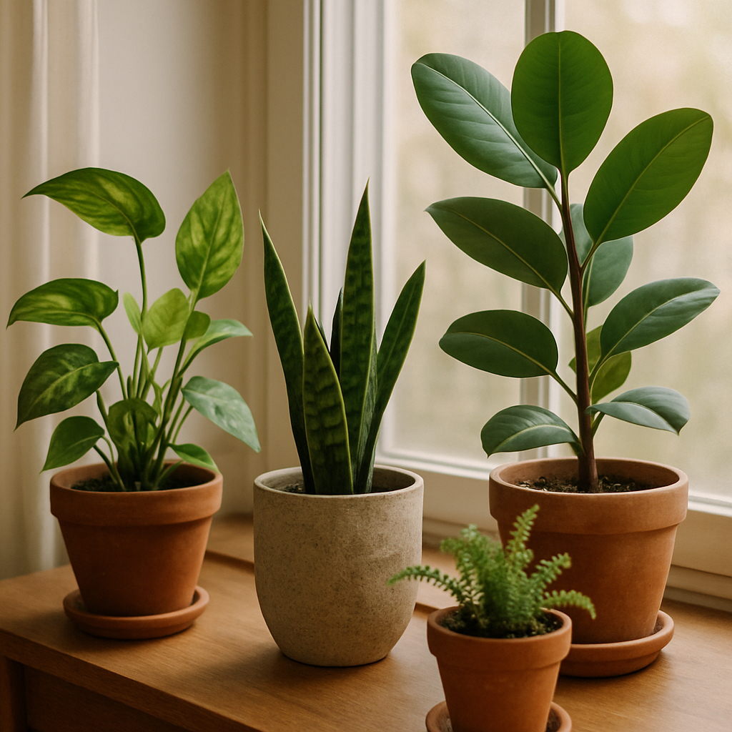 Indoor plants near window