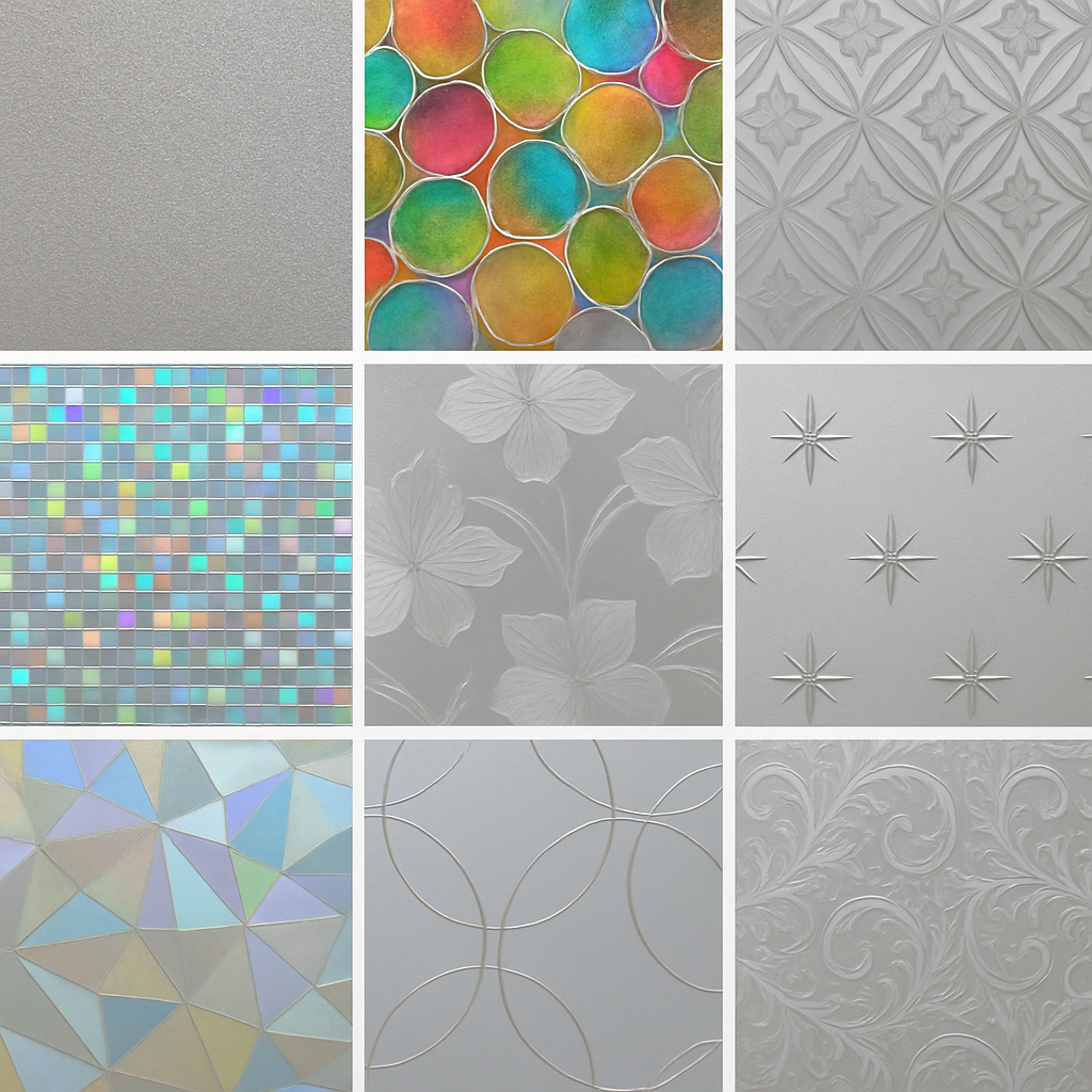 decorative window film samples