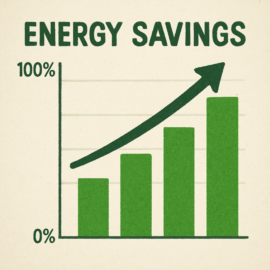 Energy savings graph