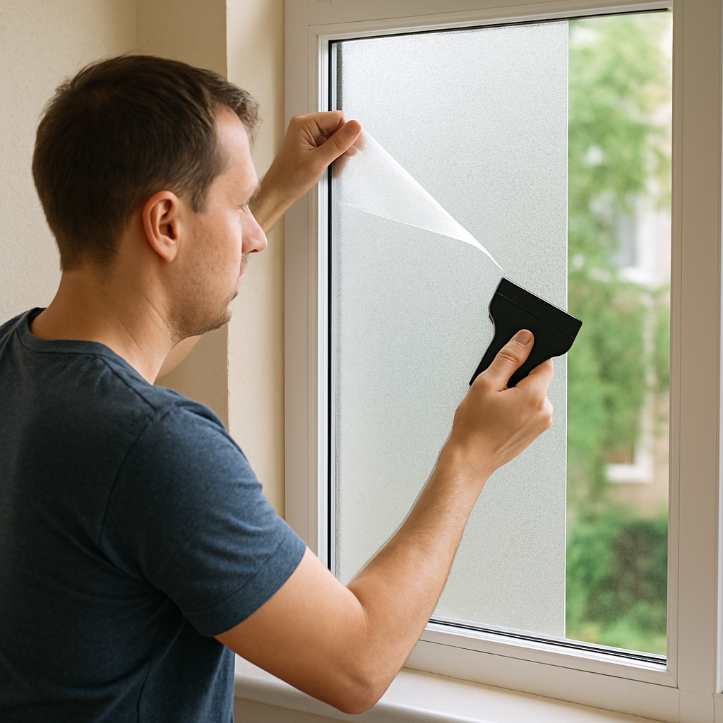Privacy window film application