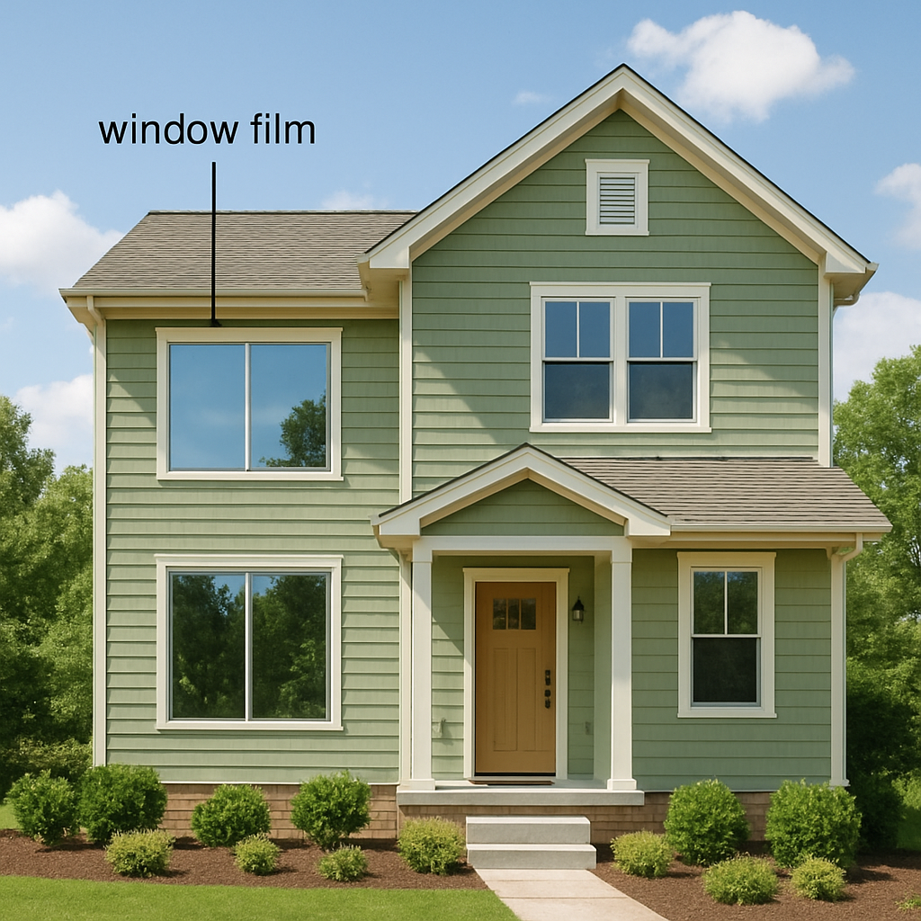 Energy-efficient home with window film