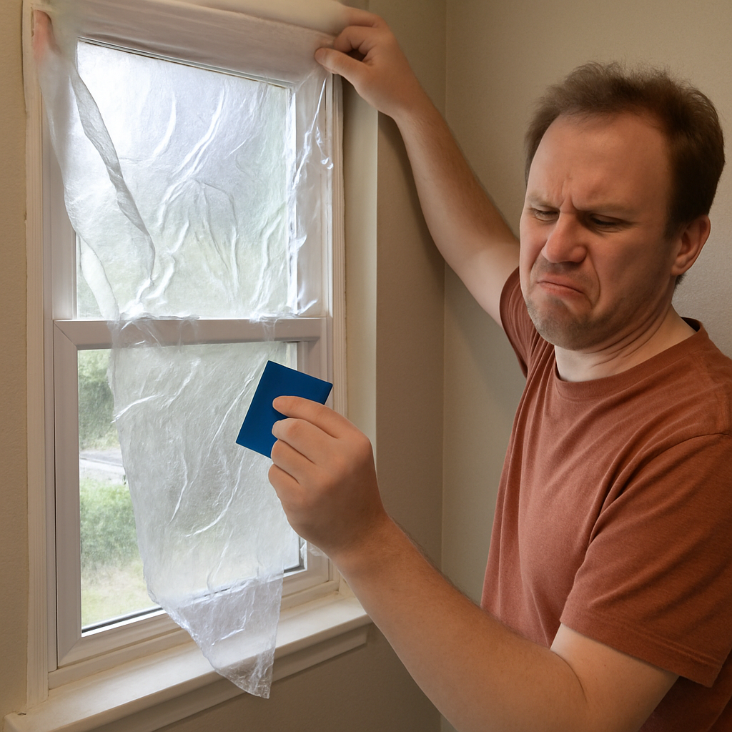 DIY window film installation gone wrong