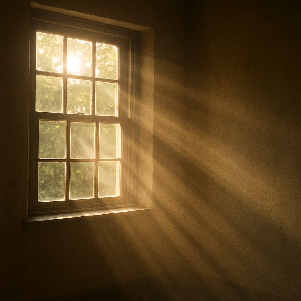Sun rays through window